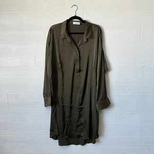 Elvi green tunic long midi length dress size 14